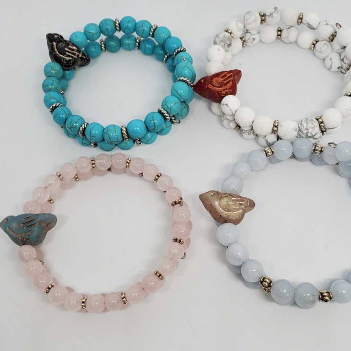 Bracelet en pierres précieuses : Manchette Songbird pour la vente par Thorneapple Designs