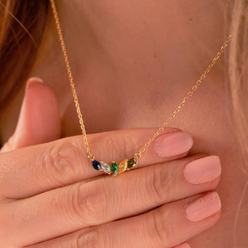 JoyPersonalized - Wholesale Pendant/Charm Necklace - Family Birthstone Necklace • Personalized Birthstone Jewelry