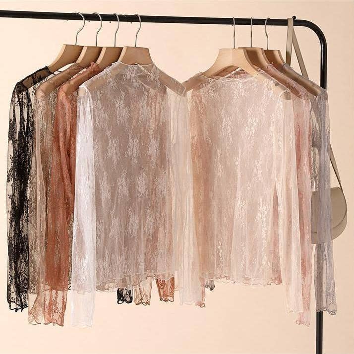 Hope & Sunshine - Wholesale Blouse - Women's - Lace Mesh Top