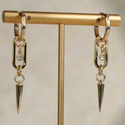 HUGGIE Y ENLACE RECTANGULAR | BISEL Y PÚA para venta al por mayor de Rachel Nathan