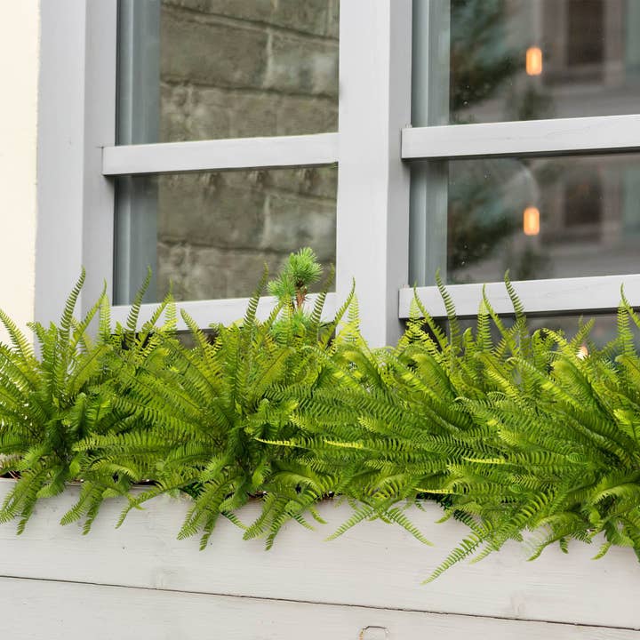 Grand Verde - Wholesale Artificial Plant - Boston Ferns Artificial Plants Plastic Greenery Bulk 4pcs6