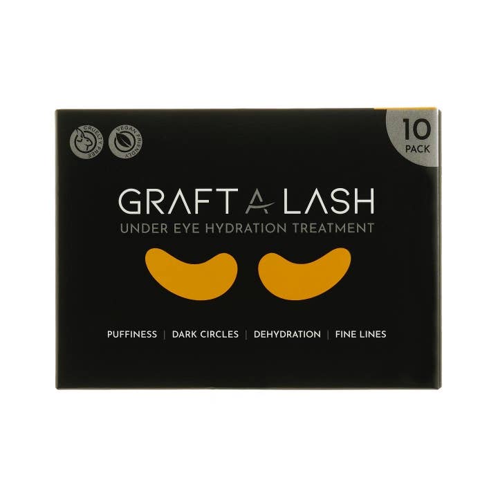 Beauty Goddess - Wholesale Eye Treatment Mask - Graft a Lash Gold Eye Masks - 10 Pack Individually Wrapped2