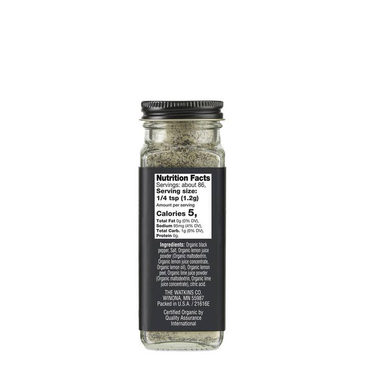 The Watkins Co. - Wholesale Dried Spice Mix - Organic Lemon Pepper Blend, 3.6 oz1