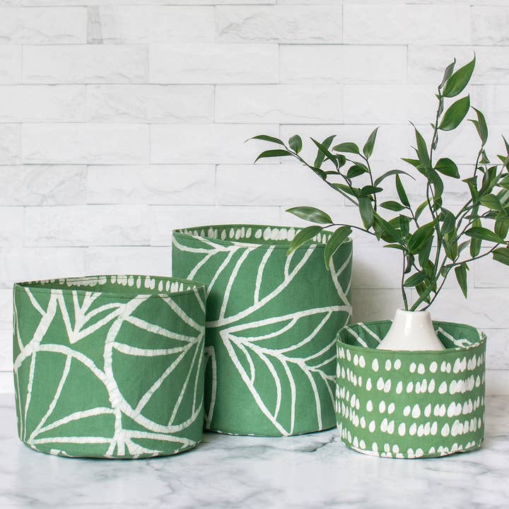 Stackable Bins: Canopy - Sage-Organic for wholesale by Global Mamas