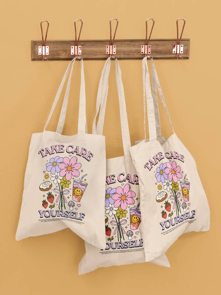 Take Care Of Yourself Tote Bag for wholesale by YellowBridge