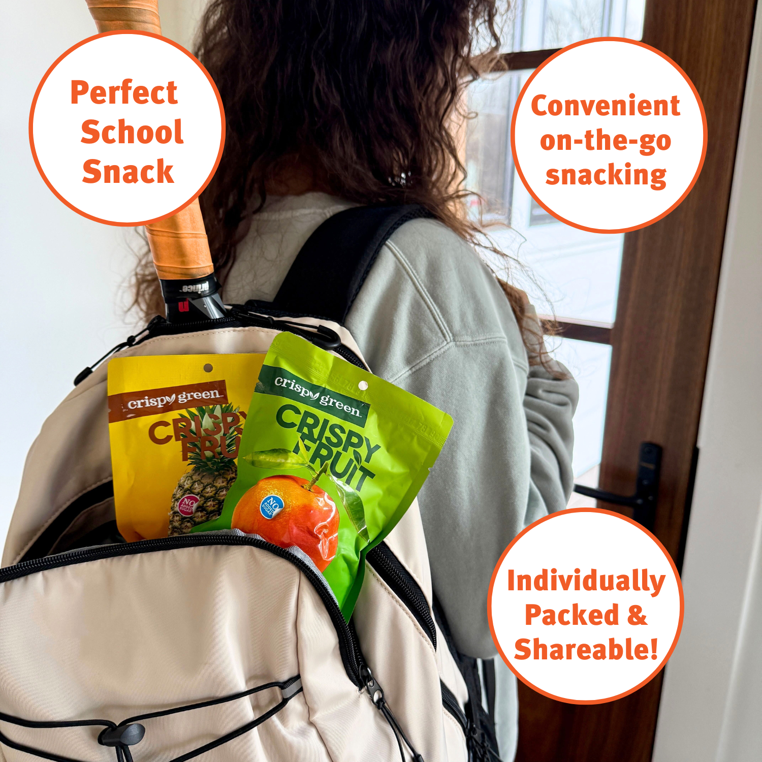 Crispy Green - Wholesale Dried/Dehydrated Fruit - Freeze Dried Tangerine 12g, Single6