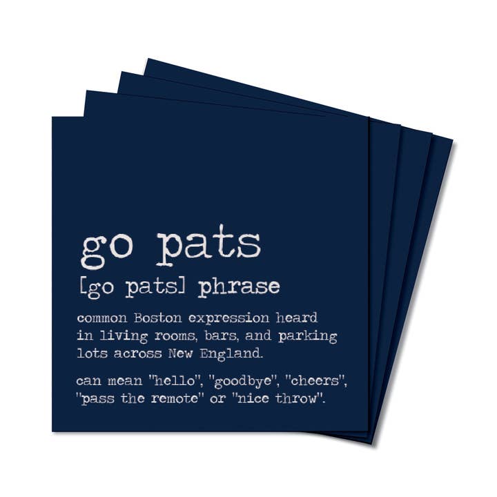 Go Pats Boston Expression Coaster Set for wholesale by Rustic Marlin