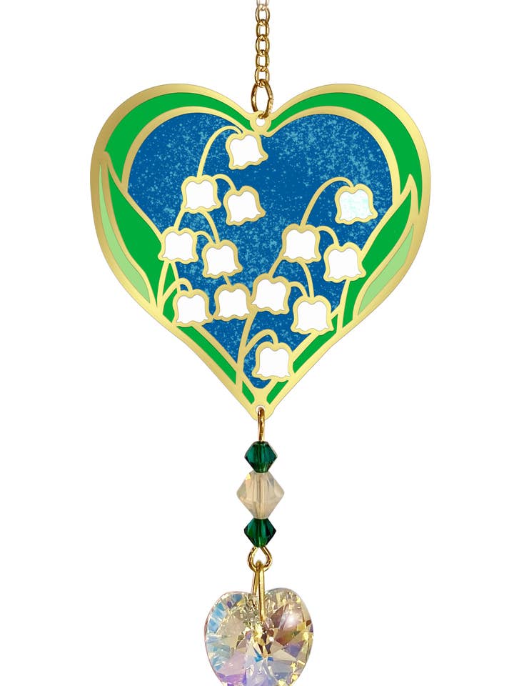 Geboortemaand Suncatcher Lily voor wholesale door Wild Things Gifts Ltd