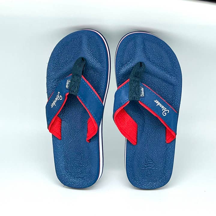 Islander Footwear & Apparel - Wholesale Flip flops – Unisex - 2300 Series Sandals (Flip Flops) - Marine Blue / Red1