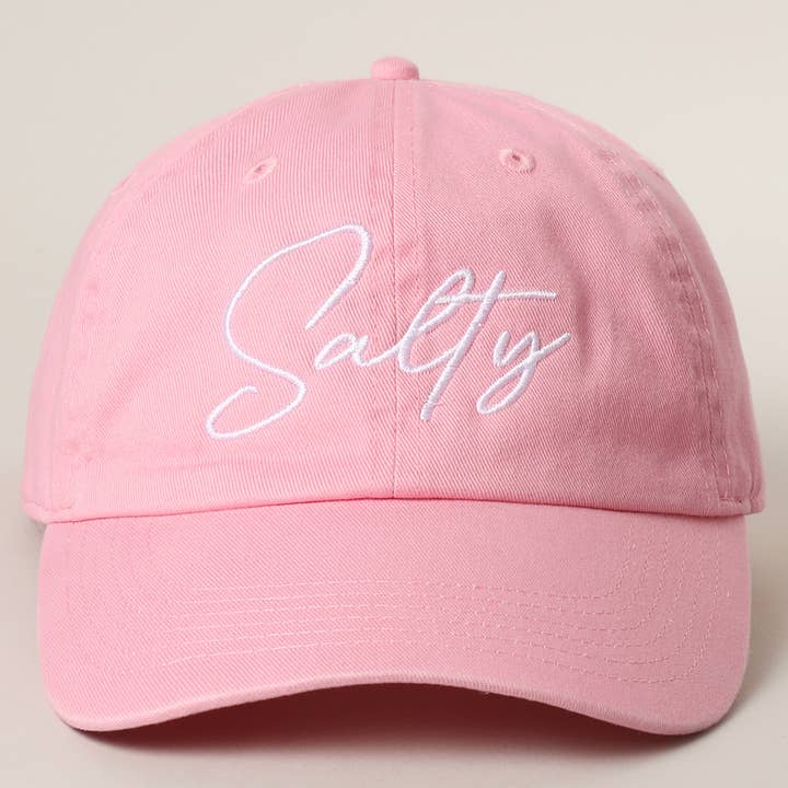 Fashion City - Wholesale Baseball Cap - Women's - SALTY Typography Embroidered Baseball Cap3