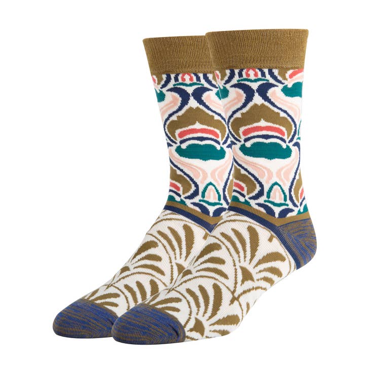 Fleur de Luz | Men's Bamboo Premium Crew Socks for wholesale by Oooh Yeah/Sock It Up/Oooh Geez Slippers