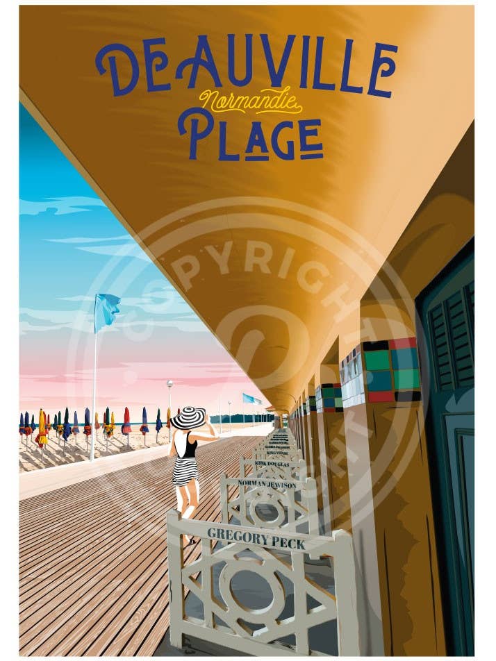 AFFISCH AV STADEN DEAUVILLE - 30X40 CM för wholesale av Printymania