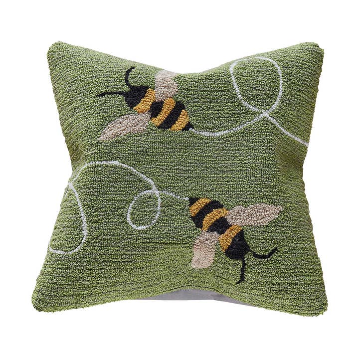 Frontporch Buzzy Bees Indoor/Outdoor Pillow for wholesale by Liora Manne