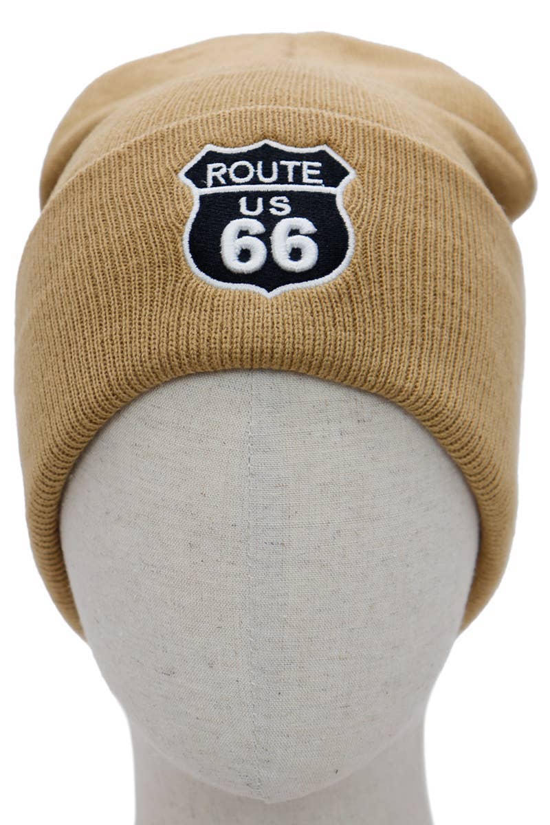 ASSORTED Us Route 66 The Mother Road Cuffed Beanie for wholesale on Faire2