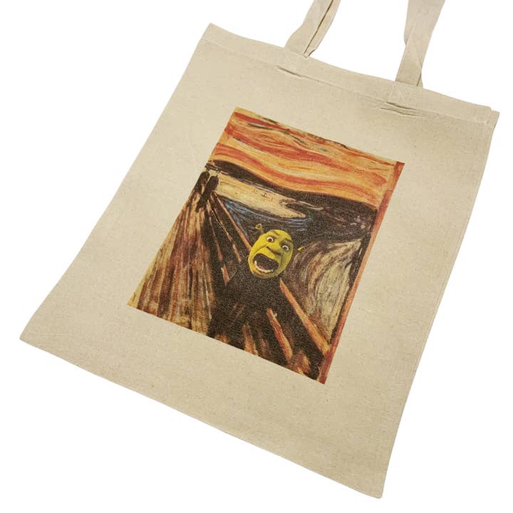 The Scream with Ogre Funny Meme draagtas Vintage Art voor wholesale door ZZZEBRAAA LIMITED