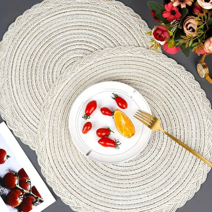 Allweneedis – wholesale Bordstablett – Nordiska halkfria runda vävda bordstabletter