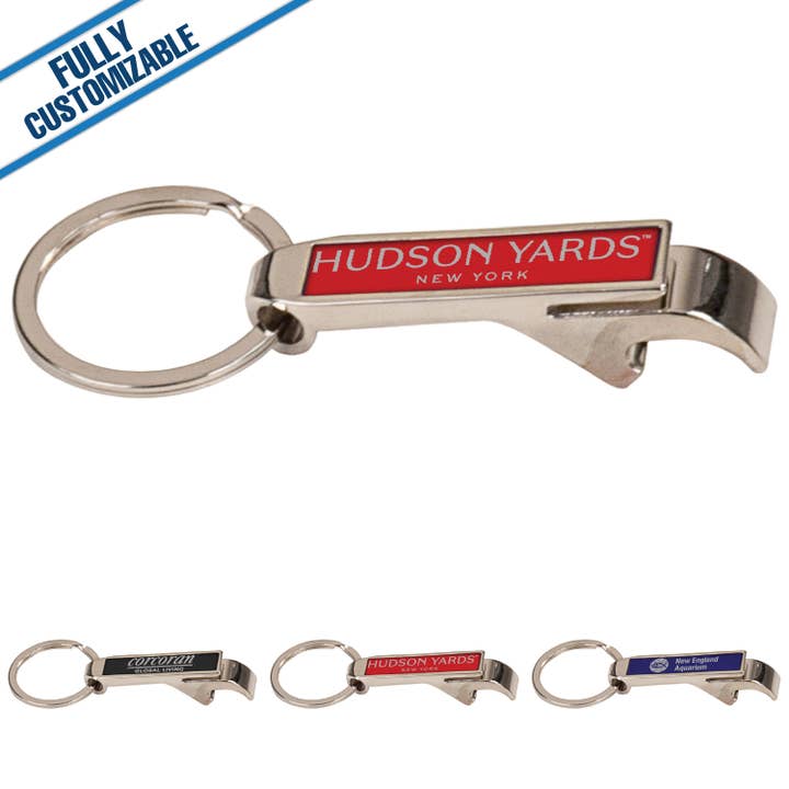 GiftWorksPlus - Wholesale Keychain - Unisex - Thin Engraved Bottle Opener Keychain - Fully Customizable