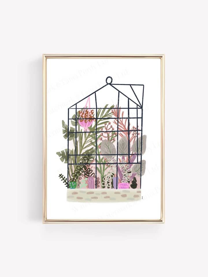 Pink Greenhouse Print for wholesale by Tania Purdy