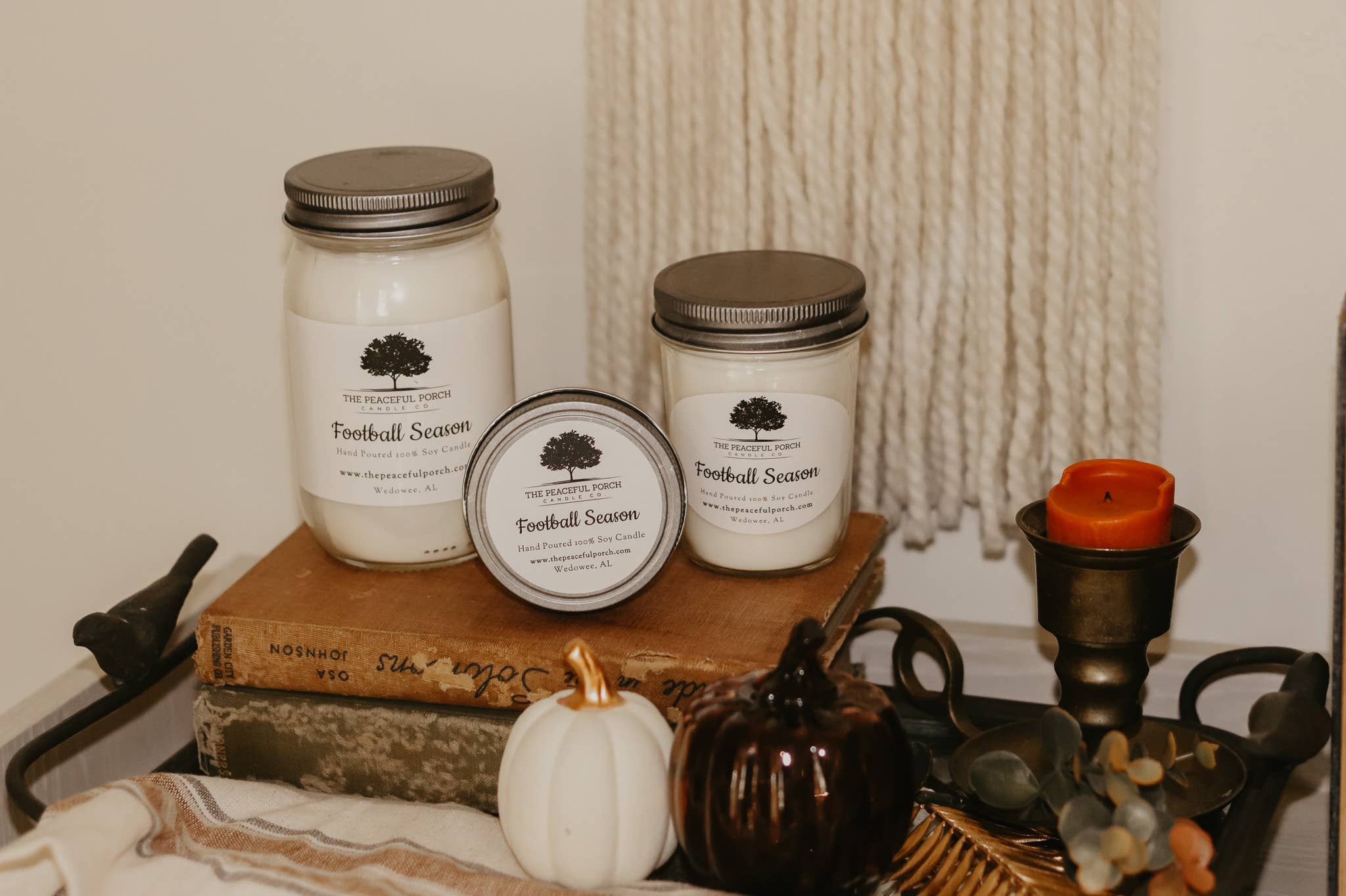 Wholesale Football Season Soy Candle for your store Faire