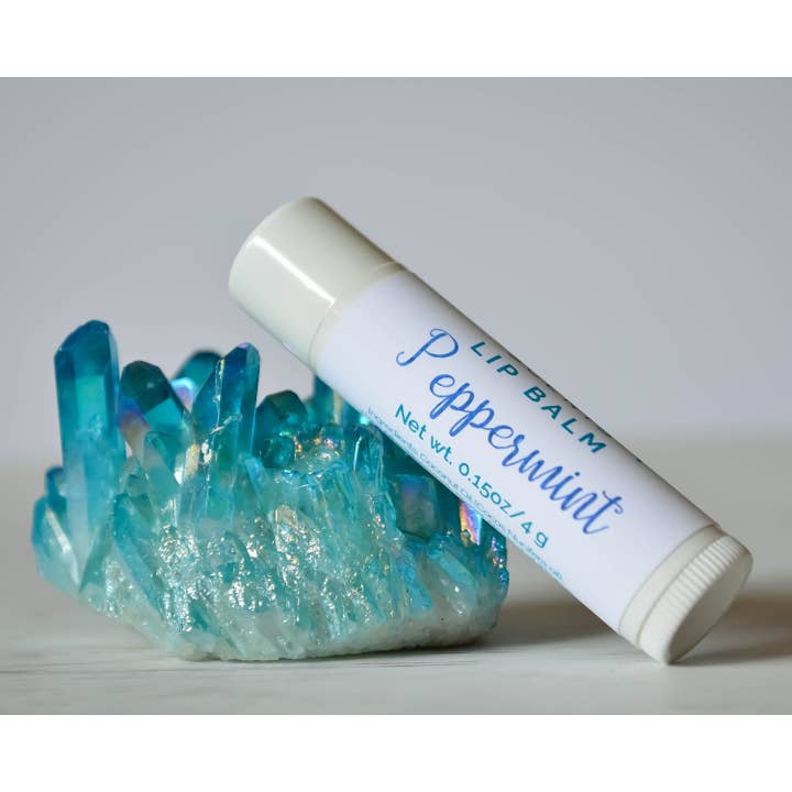 Baume à lèvres et gloss naturel à la menthe poivrée et au sucre d'orge pour la vente par Hazel Fern Scents