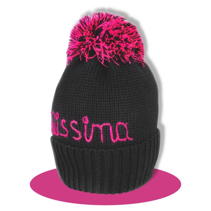 Tundem - Wholesale Beanie - Kids - Children's cap, Pom Pom, Merino Wool, Hand embroidered1