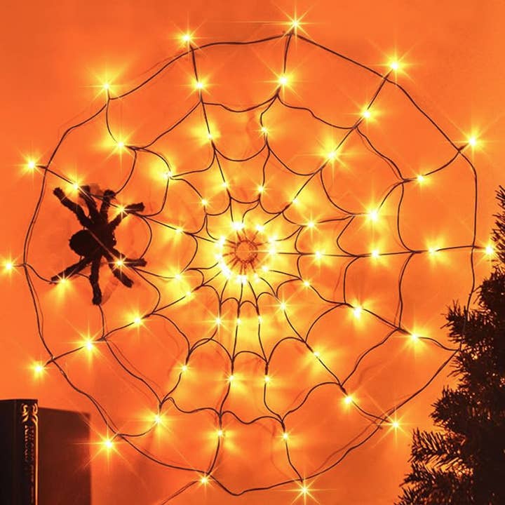 LumaBase - Wholesale Outdoor Ornament/Decor - Electric Lighted Spider Web and Spider