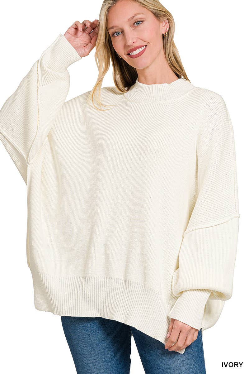 42POPS – wholesale Pullovertröja - Dam – ...._ SI-25416 SIDOSPRÄCKAD ÖVERSTOR TRÖJA26