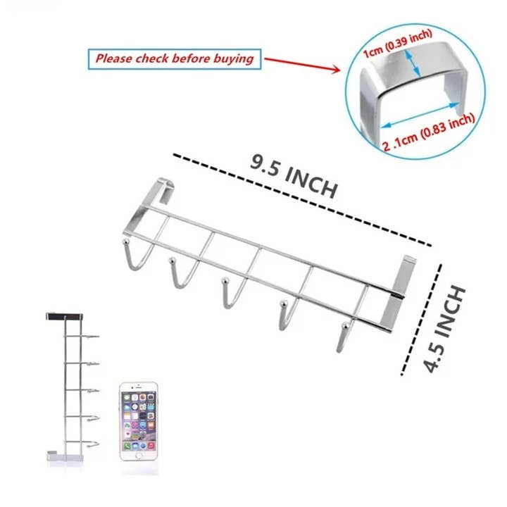 Tsyware - Wholesale Kitchen Storage/Organizer - 5 Hook Over The Cabinet Door Hooks Kitchen Rack Space Saving
