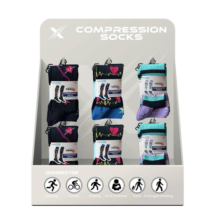 Extreme Fit Wholesale - Wholesale Socks - Unisex - COMPRESSION SOCKS WITH FREE DISPLAY (24-PAIRS)3
