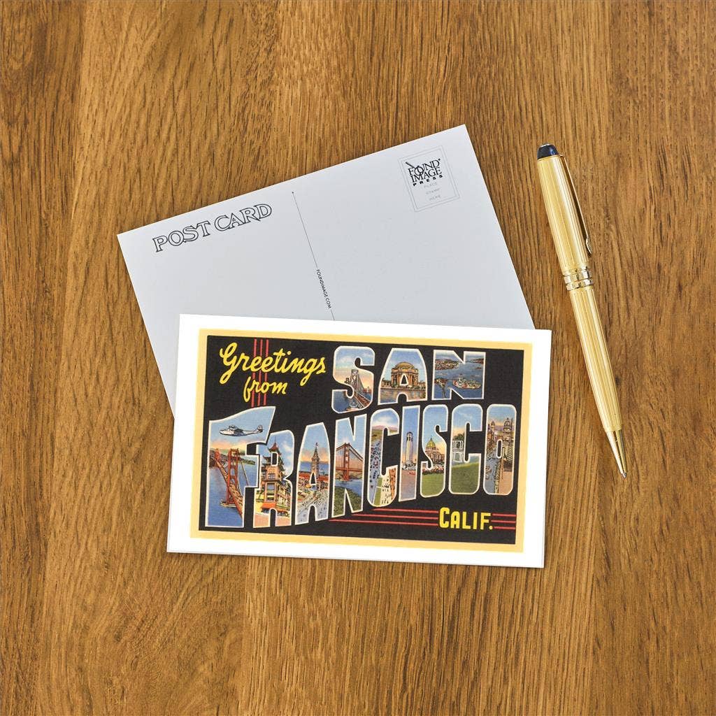 Found Image Press - Vendita all'ingrosso Cartoline - Cartolina SF-57 Saluti da San Francisco, California1