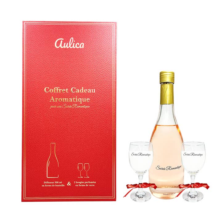 Coffret cadeau bougies et diffuseur en verre pour la vente par AULICA