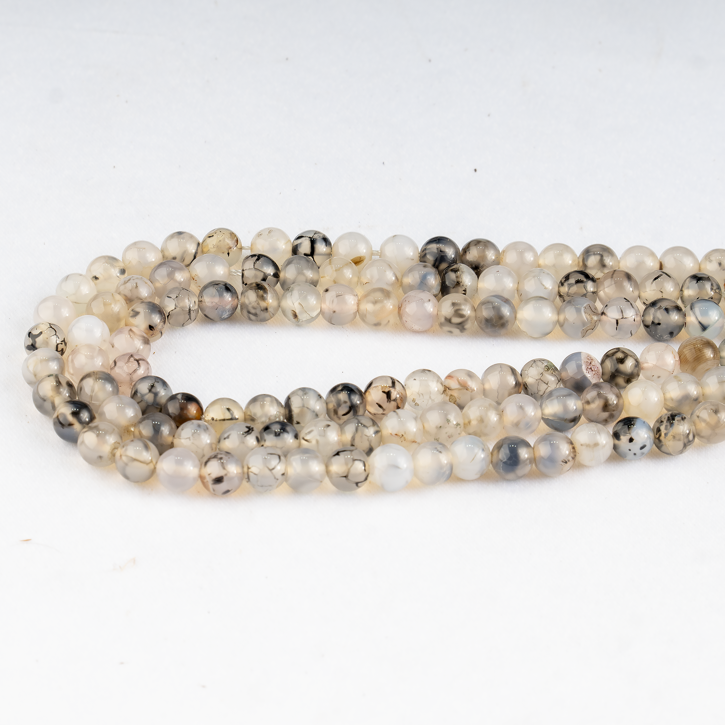 Soothing Crystals Beads - Wholesale Beads - Crystal Jewelry Beads | DragonVein Agate Black | Gemstone8