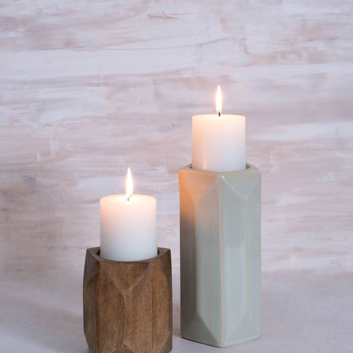 Made Market Co. - Wholesale Candle Holder - Pillar Candle Holder Ceramic Large