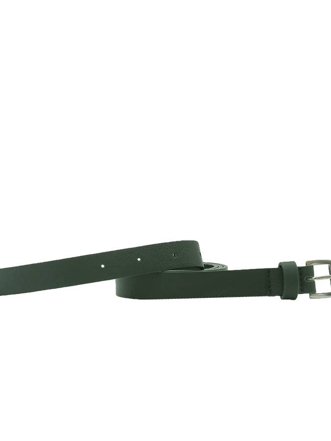 Cintura sottile in pelle verde abete per la vendita all'ingrosso da parte di Ripauste