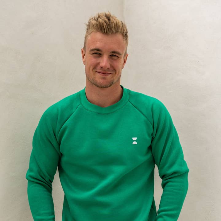 Moletom essencial verde para mulheres e homens por atacado de 15:45