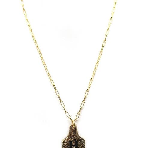 Snowing West - Wholesale Pendant/Charm Necklace - Western Cattle Tag Initial Necklace7