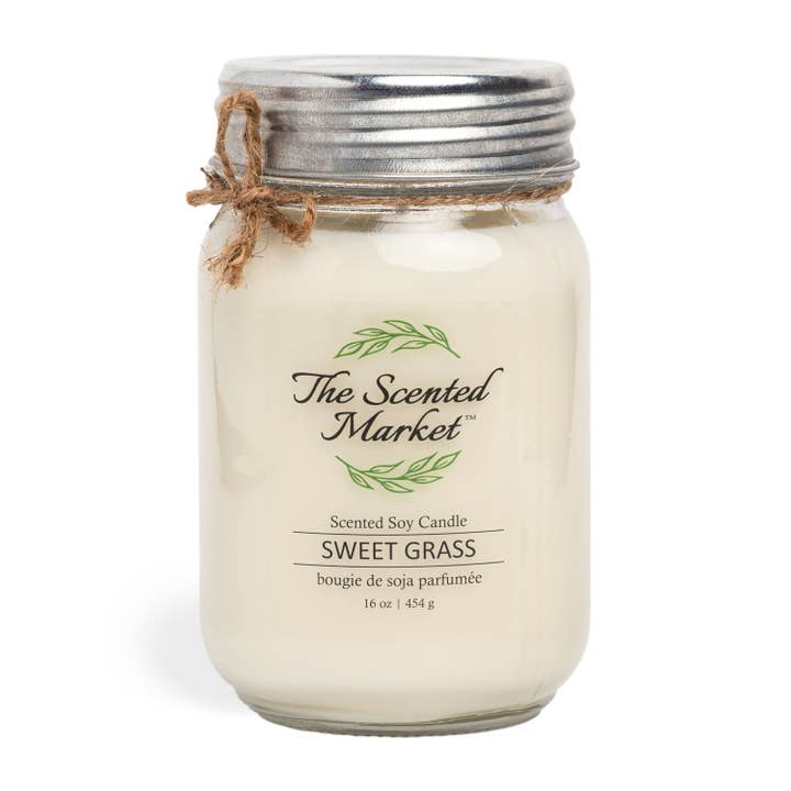 SWEET GRASS Soy Wax Candle 16 oz for wholesale by The Scented Market