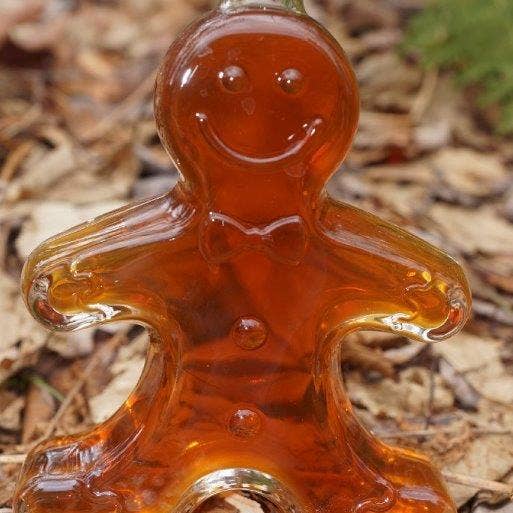 G&W Maple Products - Wholesale Maple syrup - Maple Syrup| Glass Gingerbread Man| 250 ml