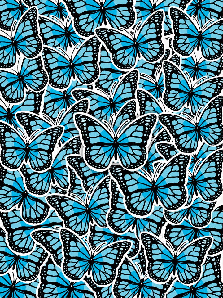 Papillon monochrome bleu pour la vente par CreationsByMaddied
