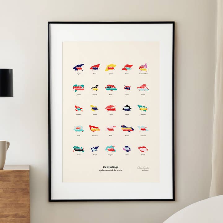 Comment dire « bonjour » en 25 langues - Affiches pour la vente par Addvent Italy