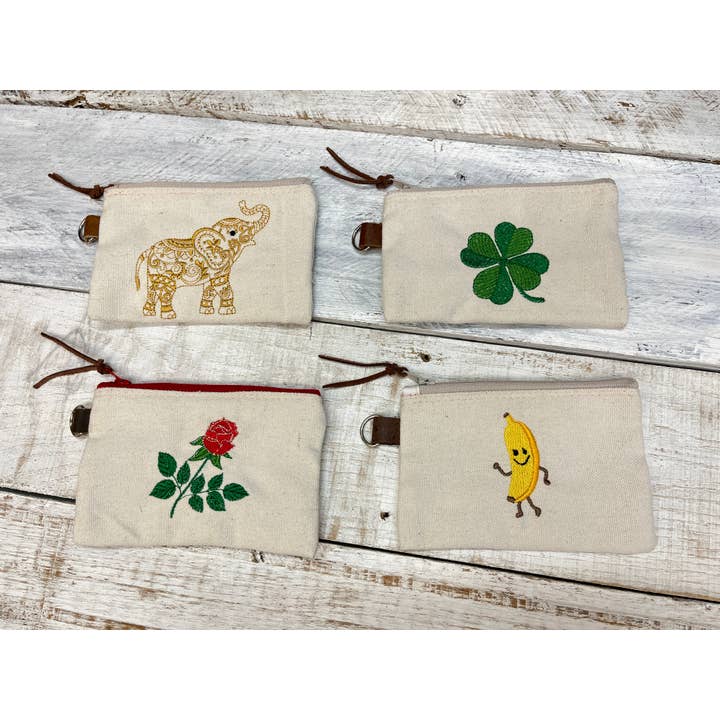 Oakpo Paper Co. - Wholesale Coin Purse - Women's - Coin Purse, Canvas Zipper Bag, Embroidery Coin Pouch4