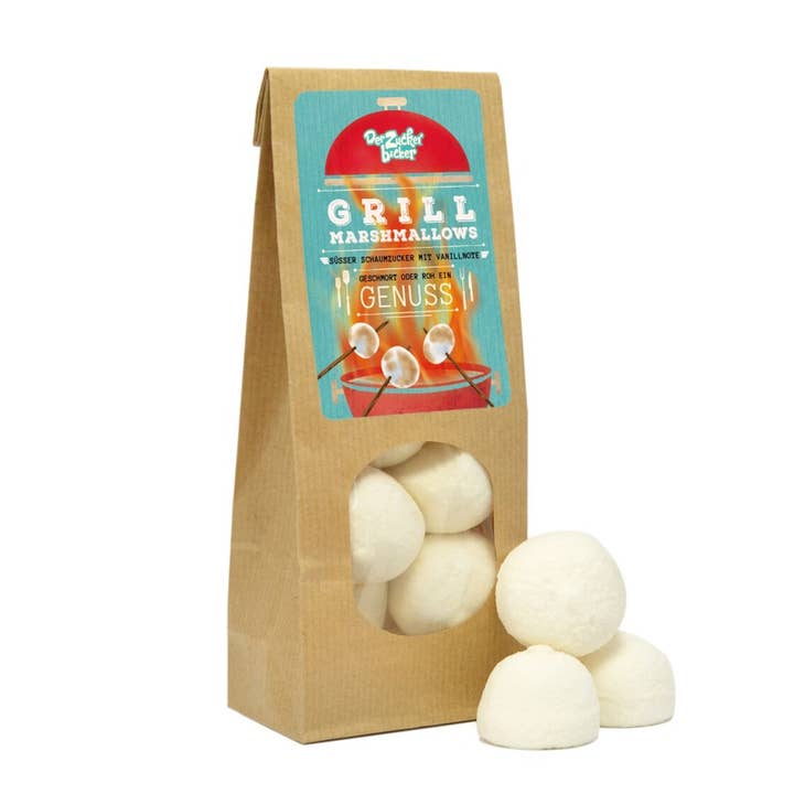 Der Zuckerbäcker - Venta al por mayor Nubes de golosina - Malvaviscos para barbacoa, bolsa M, sabor a vainilla y tocino
