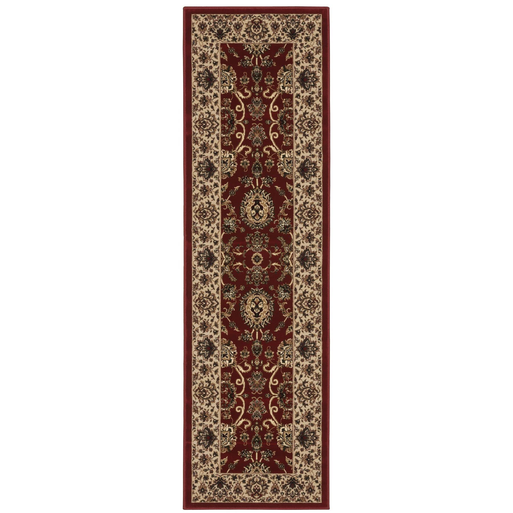 HomeRoots - Wholesale Area Rug - 8' Red And Ivory Oriental Runner Rug3