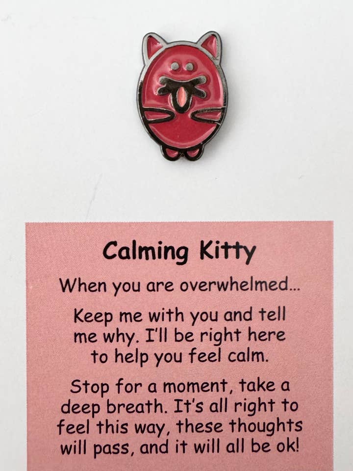 Calming Kitty Pin for wholesale by Little Joys