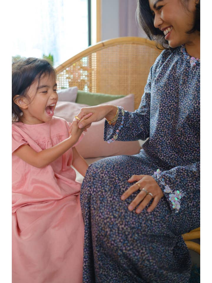 The Natty - Wholesale Dress – Kids - Qaseh Baju Kurung - Pink2