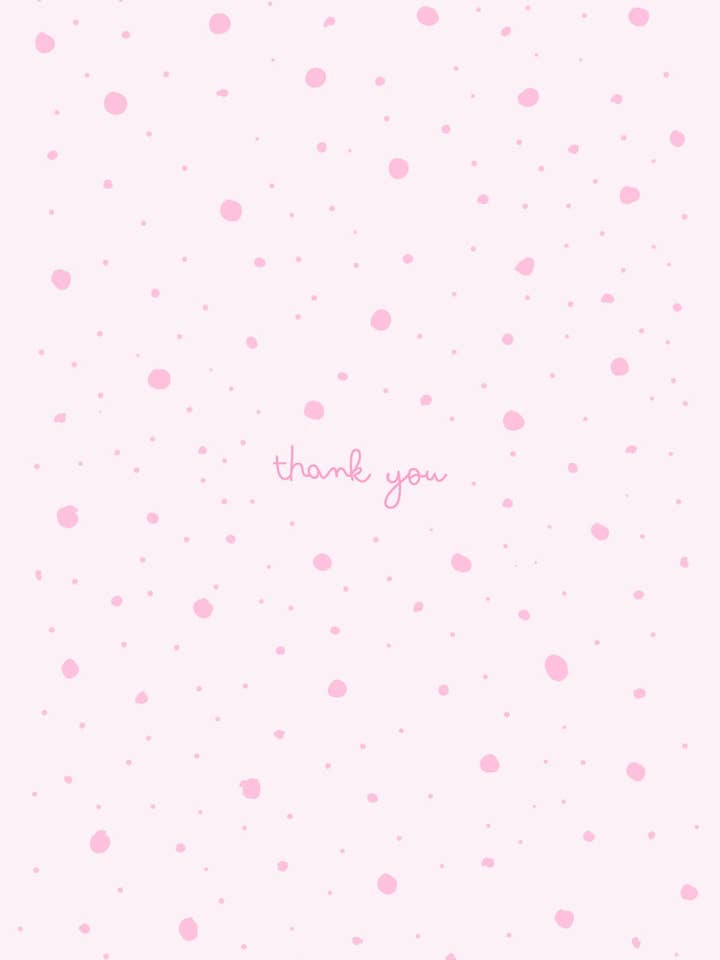 Thank You Dots Card - Pink for wholesale by Good Life Art Press