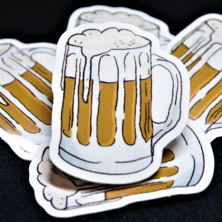 Beer Stein Sticker (small/medium) for wholesale by Southpaw Draws