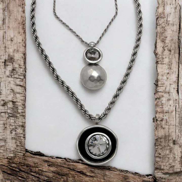 Item # 1590- Pewter Necklace for wholesale by The Ancient Bazaar Jewelry & Accessories