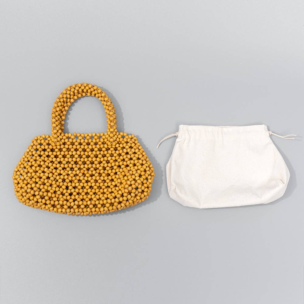 Dipped Shop - Wholesale Top Handle Bag - Women's - Handmade Wooden Bead Handbags DPFB06095