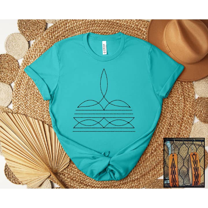 Boot Stitch (Teal) for wholesale by Southern Attitude Designs Inc
